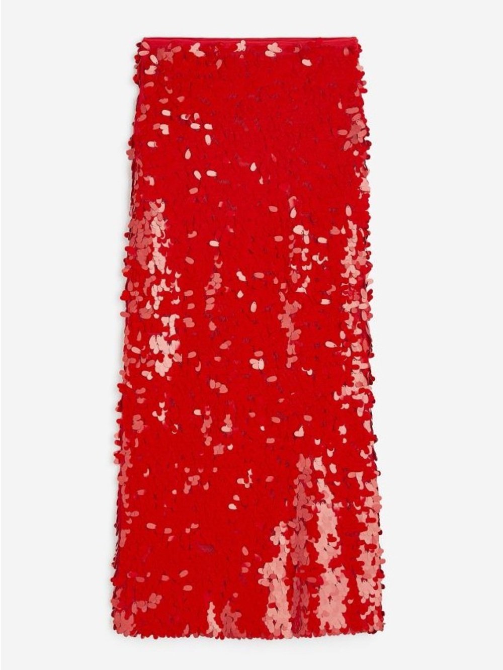 Red Sequin Midi Skirt - Picture 9 of 15